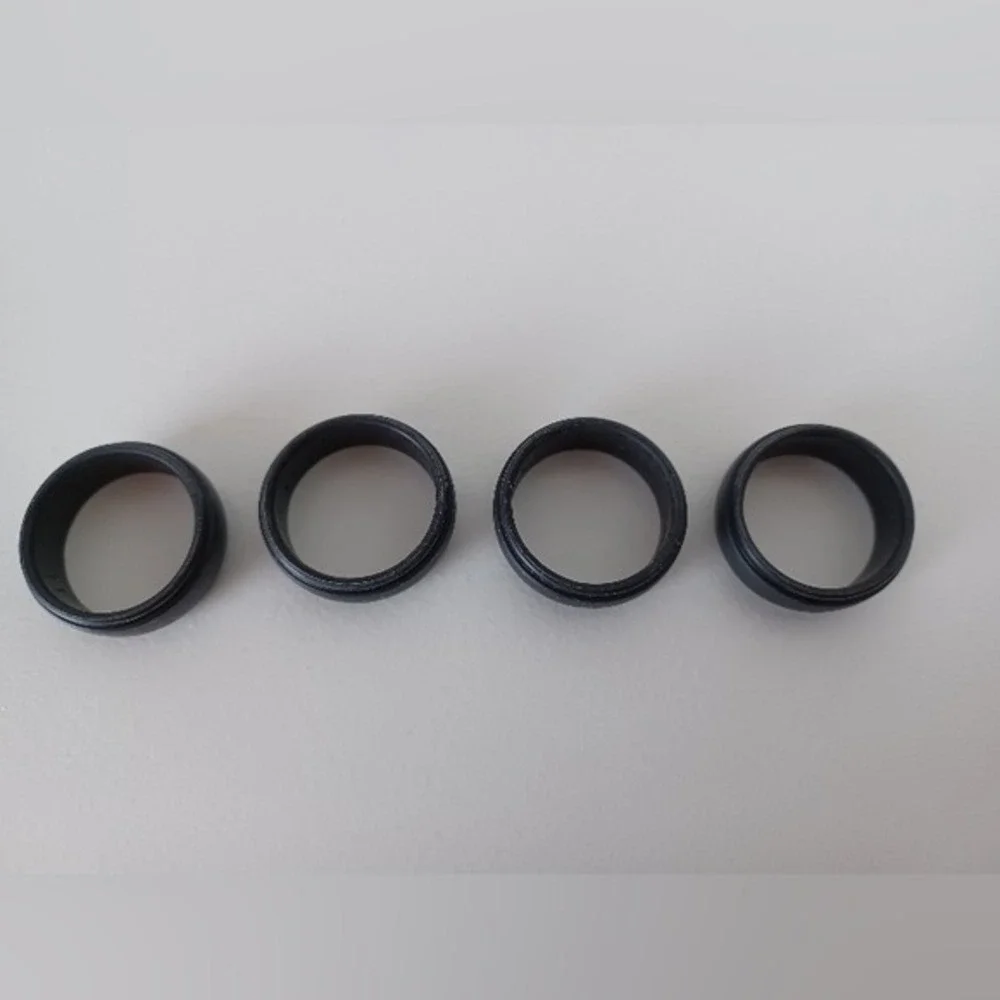 Four Men's Silicone Black Rubber‎ Wedding Rings Accessories Jewelry